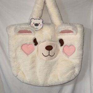 Kawaii the Plush Bear Large Sweetheart Tote Bag Super Cute LARGE NWT